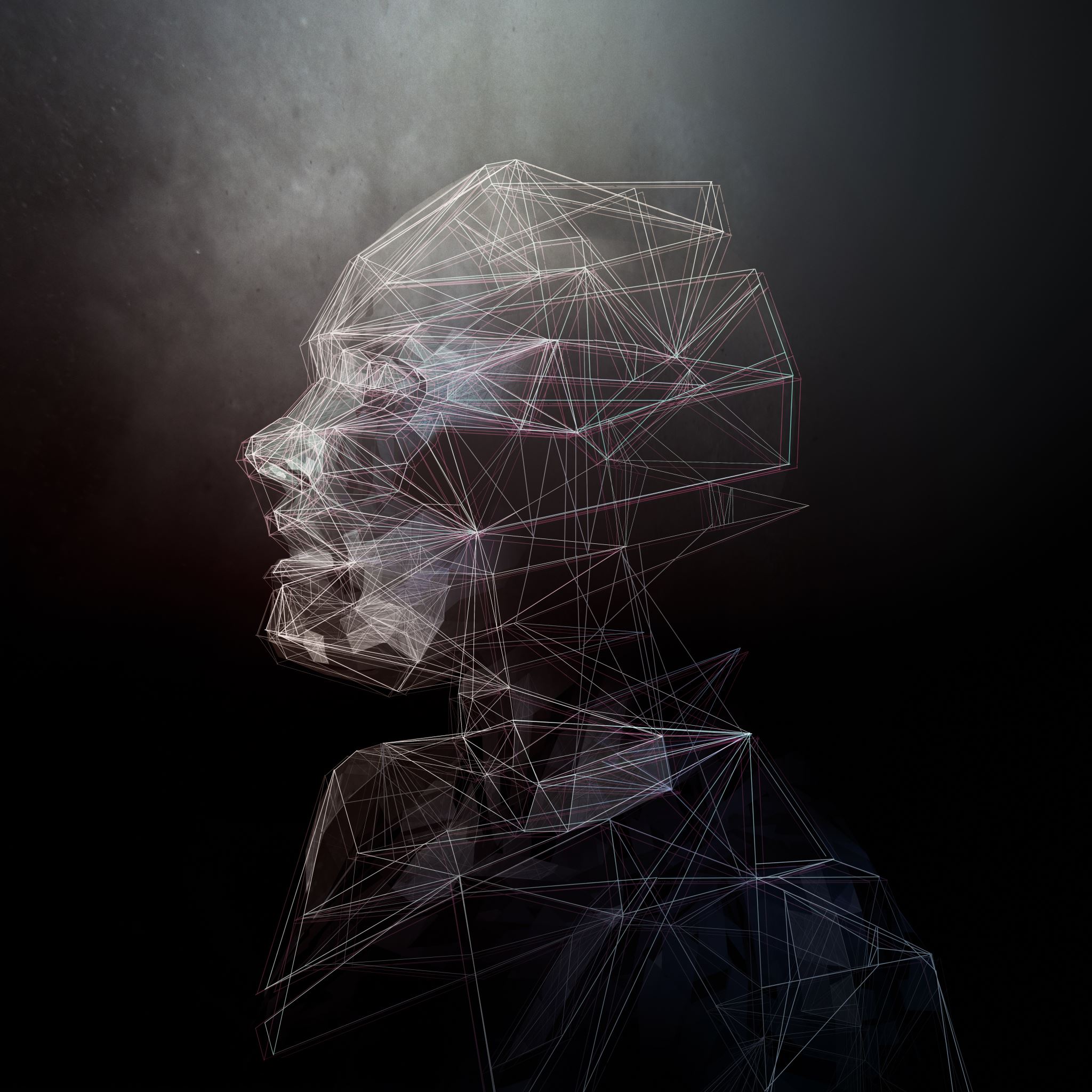 Abstract neural network visualisation representing data integration